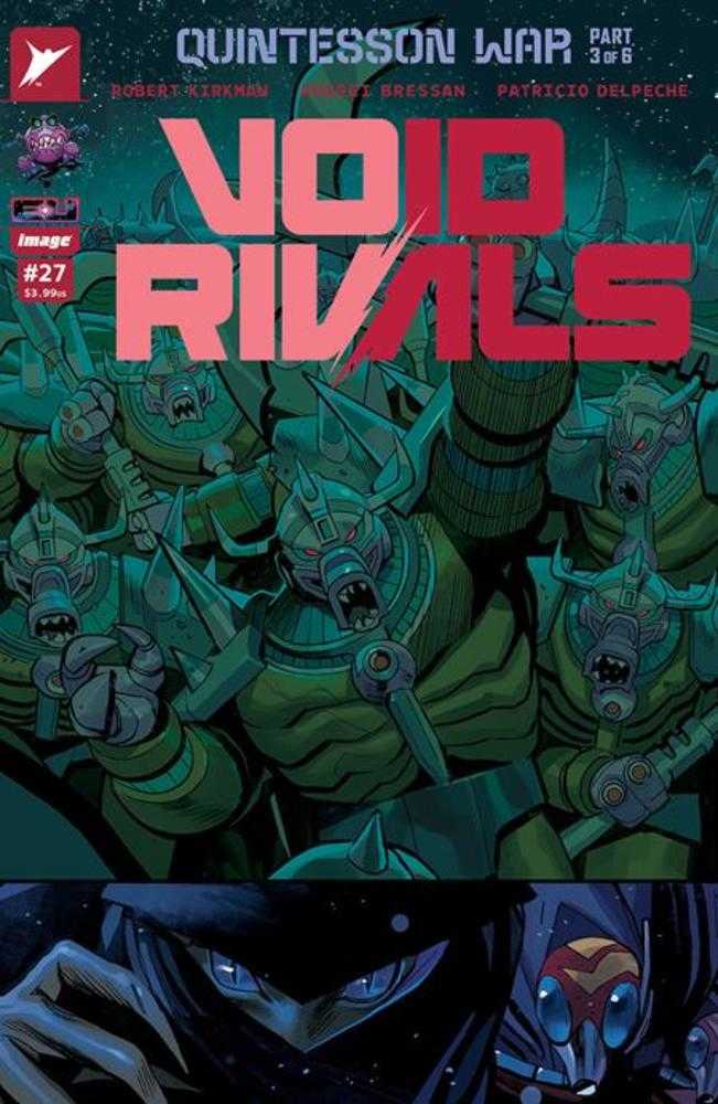 Comic book cover titled 'Void Rivals' featuring robot-like characters with a dark background.