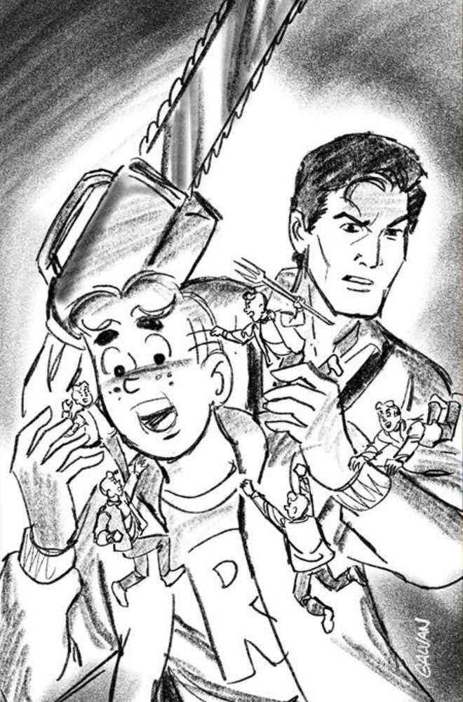 Archie X Army Of Darkness #2 Cover I Inc 1:15 Bill Galvan Pencils Full Art Variant