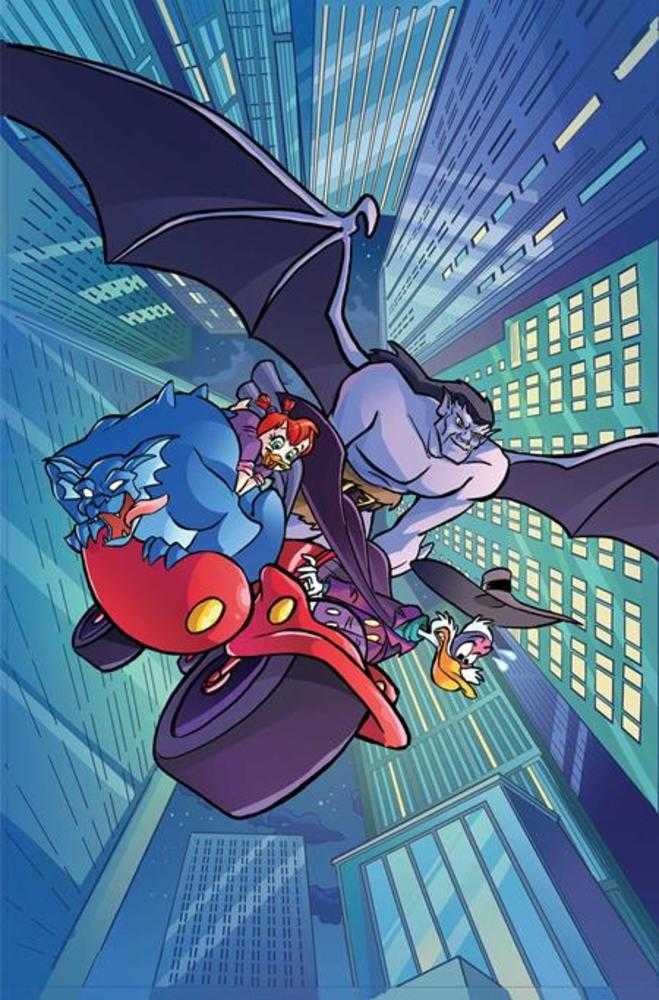 Gargoyles Darkwing Duck #3 Cover J 1 in 25 Tad Stones Full Art Variant - artist: Ciro Cangialosi, cover-artist: Tad Stones, Created, FOC Out Of Stock Update, M.A.P., New, Pre-Order, writer: Greg Weisman, writer: Tad Stones