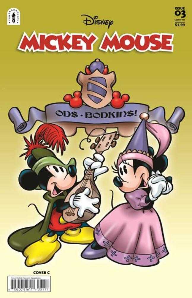 Mickey Mouse Legacy #333 Ripples In Time Part 2 (Of 2) Cover C 1 in 10 Giorgio Cavazzano Yellow Variant - artist: Giovan Battista Carpi, artist: Marco Mazzarello, cover-artist: Giorgio Cavazzano, Created, FOC Out Of Stock Update, M.A.P., New, Pre-Order, writer: Francesco Vacca, writer: Joe Torcivia, writer: Thad Komorowski