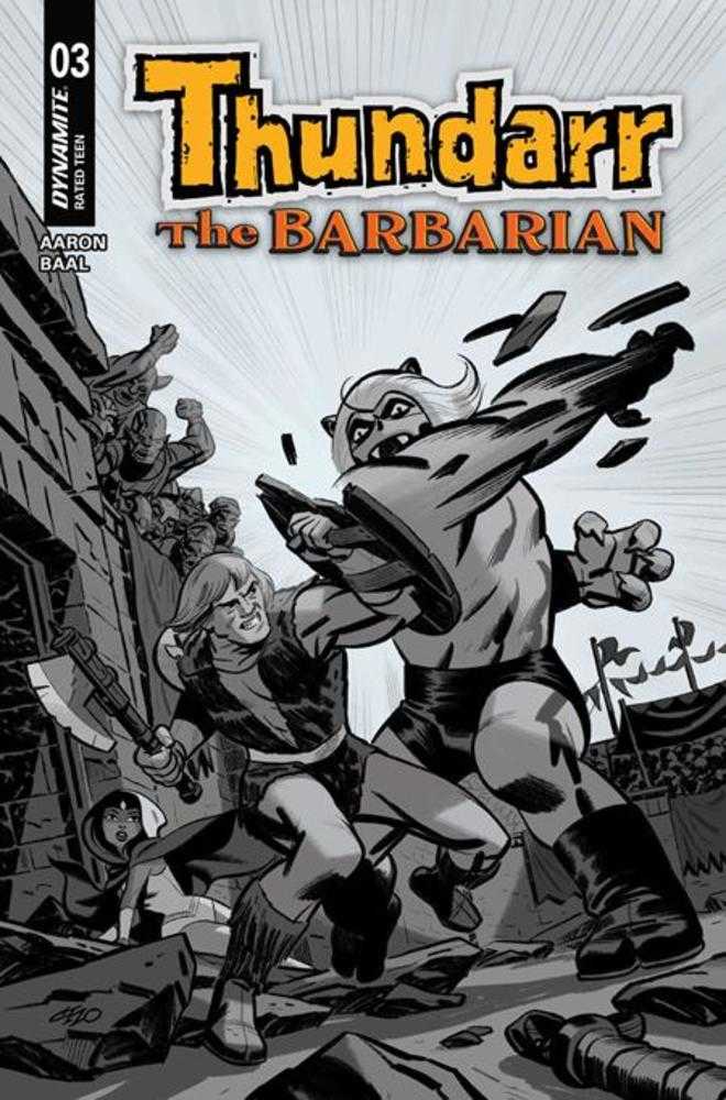 Thundarr The Barbarian #3 Cover F 1 in 10 Michael Cho Line Art Variant - artist: Kewber Baal, cover-artist: Michael Cho, Created, FOC Out Of Stock Update, M.A.P., New, Pre-Order, writer: Jason Aaron