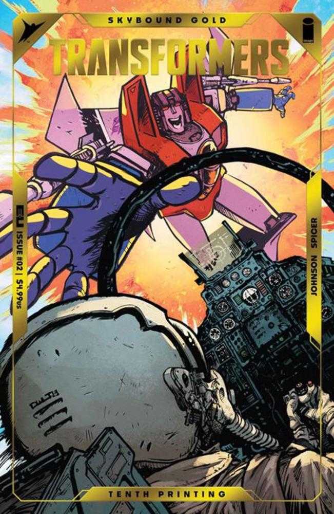 Transformers #2 10 Th Printing Cover A Daniel Warren Johnson & Mike Spicer Emboss & Gold Foil