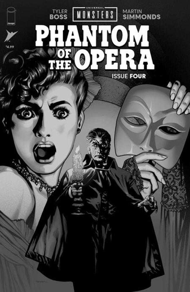 Universal Monsters Phantom Of The Opera #4 (Of 4) Cover D 1 in 25 Ryan Sook Black & White Classic Horror Variant