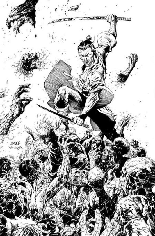 Dead Samurai #8 Cover D 1 in 10 Jim Lee Black & White Full Art Variant (Mature)