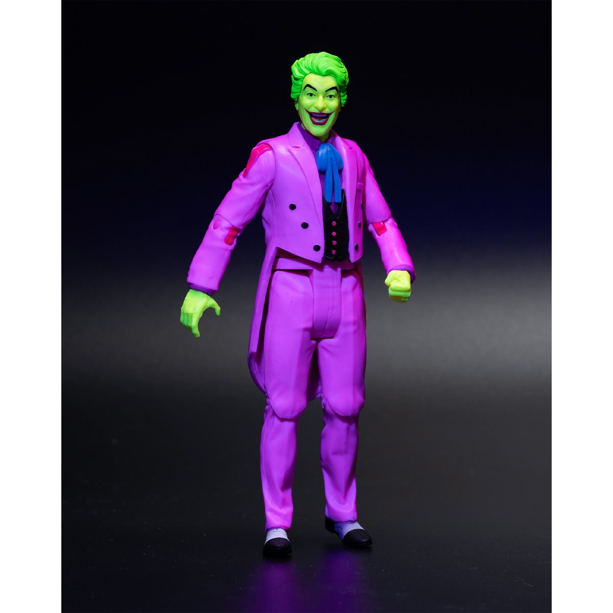 DC Retro The Joker Batman: Classic TV Series Black Light Gold Label 6-Inch Action Figure - Entertainment Earth Exclusive