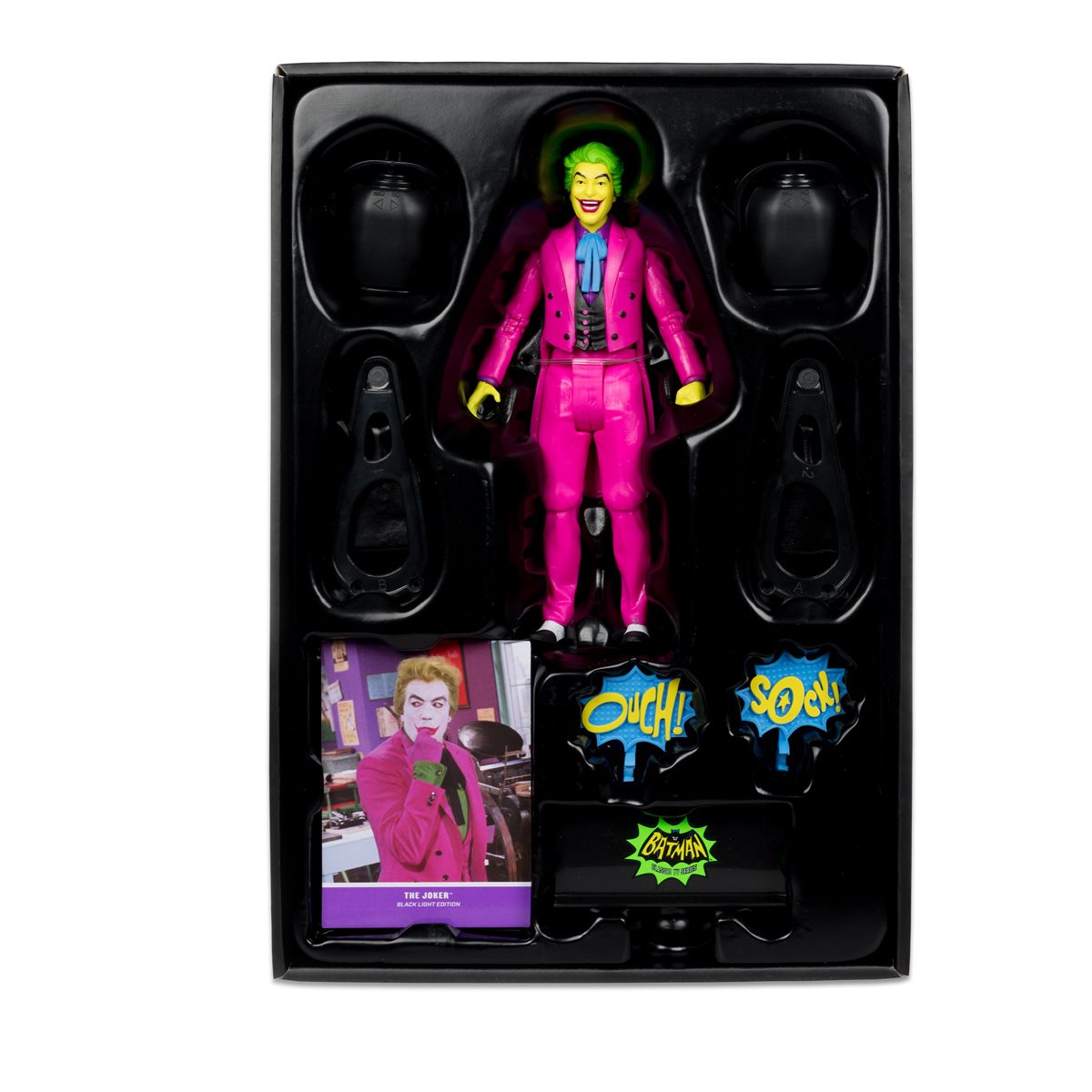 DC Retro The Joker Batman: Classic TV Series Black Light Gold Label 6-Inch Action Figure - Entertainment Earth Exclusive