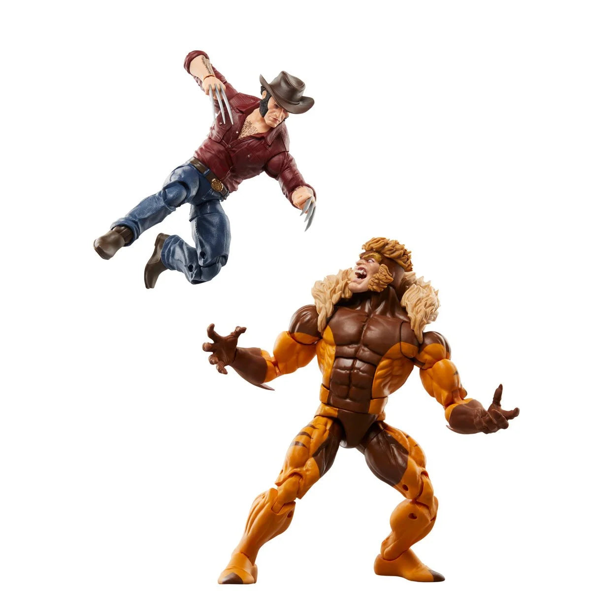 Wolverine 50th Marvel Legends Logan vs Sabretooth 6-Inch Action Figure 2-Pack