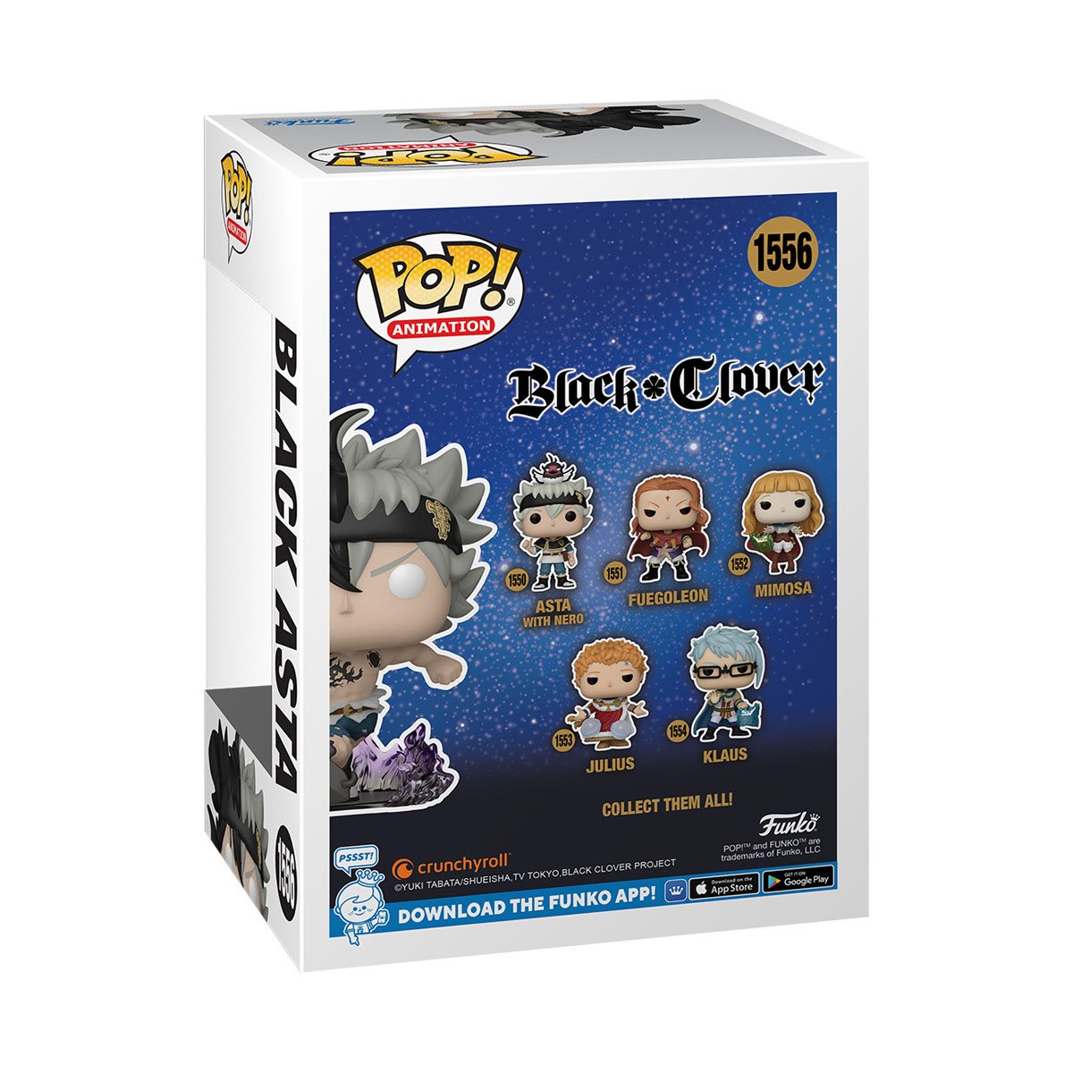 Black Clover Black Asta Glow-in-the-Dark Funko Pop! Vinyl Figure #1556 - Entertainment Earth Exclusive