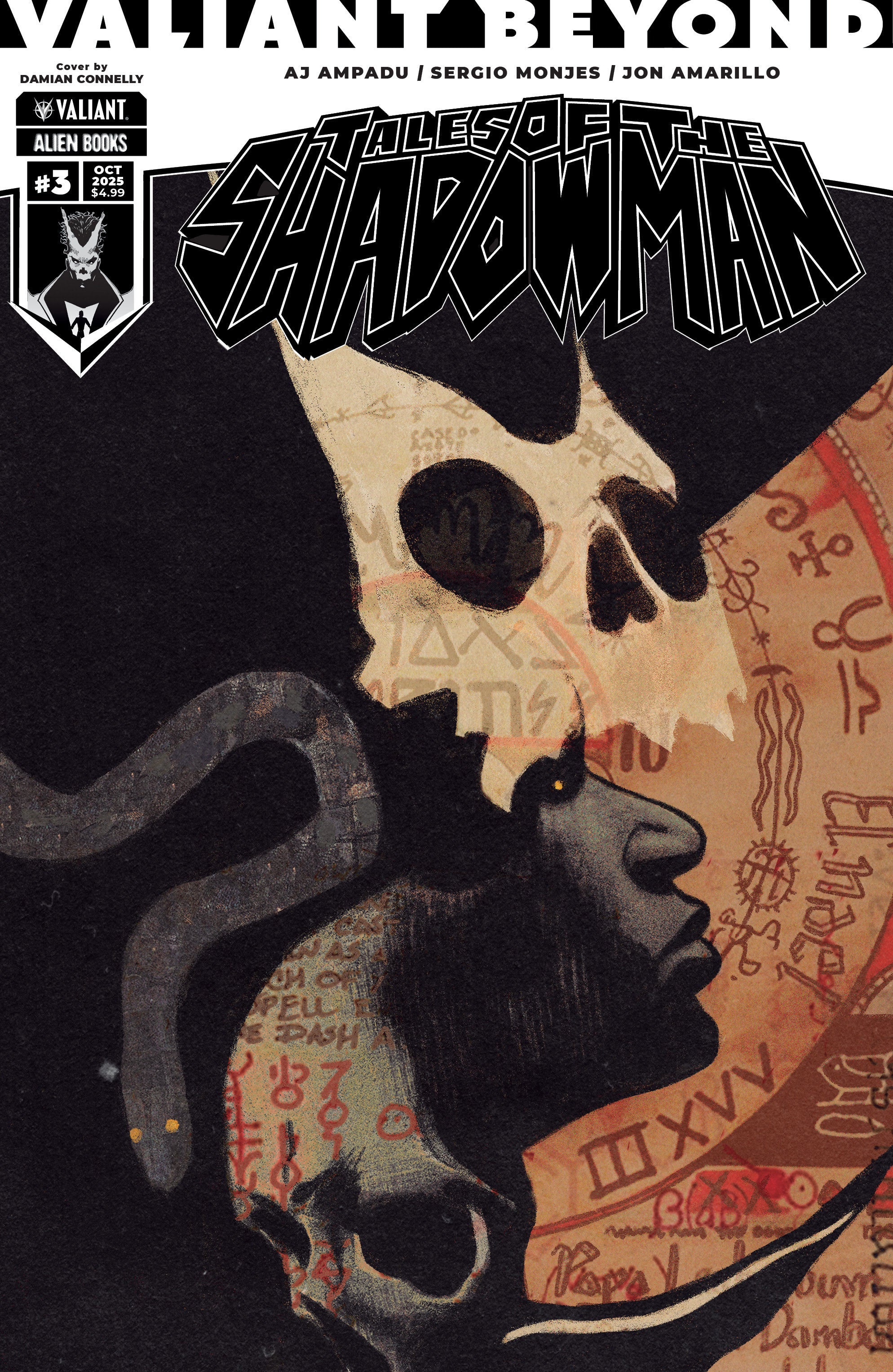 Valiant Beyond: Tales Of The Shadowman (2025) #3 - artist: Sergio Monjes, cover-artist: Damian Connelly, New, Old, writer: AJ Ampadu