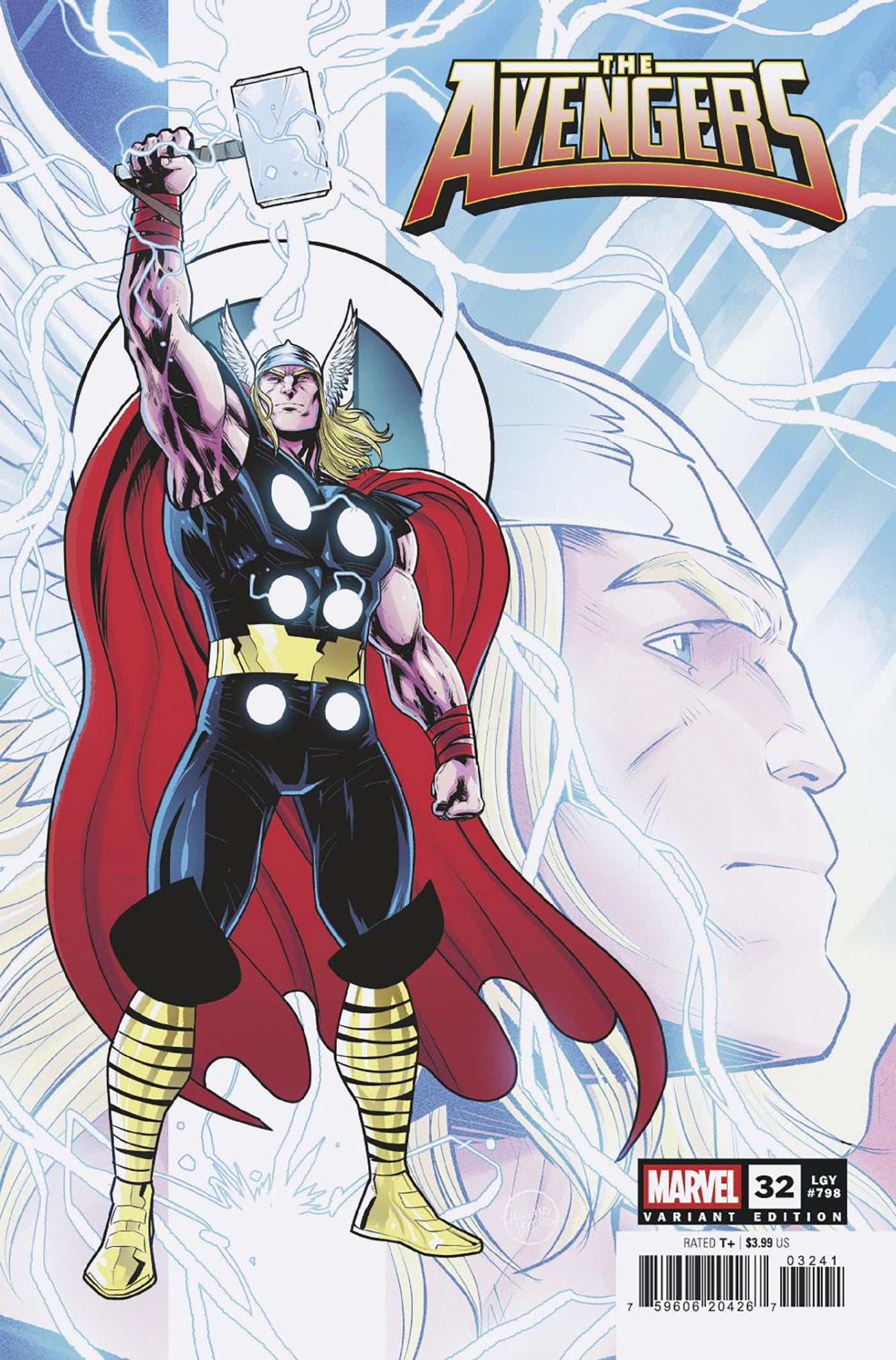 Comic book cover featuring Thor from 'The Avengers' with Marvel logo