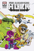 Comic book cover featuring The Incredible Hulk surrounded by various superheroes and villains.