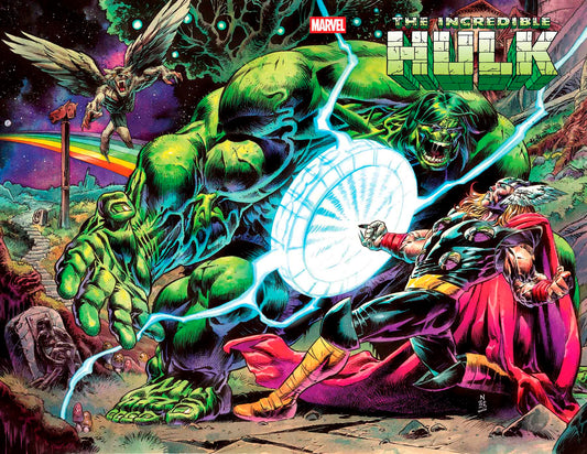 Cover of Incredible Hulk #25 featuring artwork by Nic Klein, showing the Hulk and Thor in a battle scene with Asgard in the background.