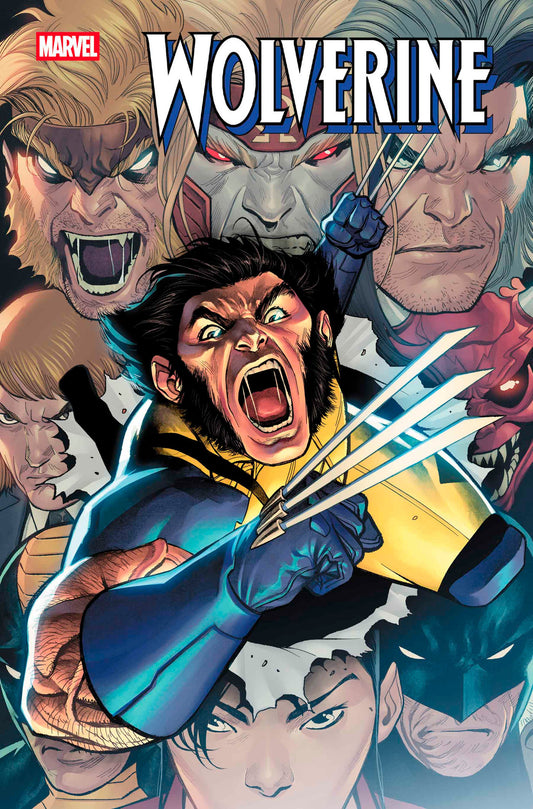 Comic book cover featuring Wolverine with a dynamic pose and other characters in the background.