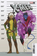 Comic book cover featuring two characters in front of a height chart, with 'The Uncanny X-Men' title at the top.