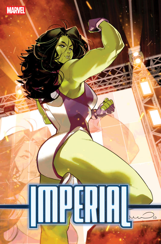 Comic book cover featuring a superheroine with 'Imperial' text and Marvel logo.