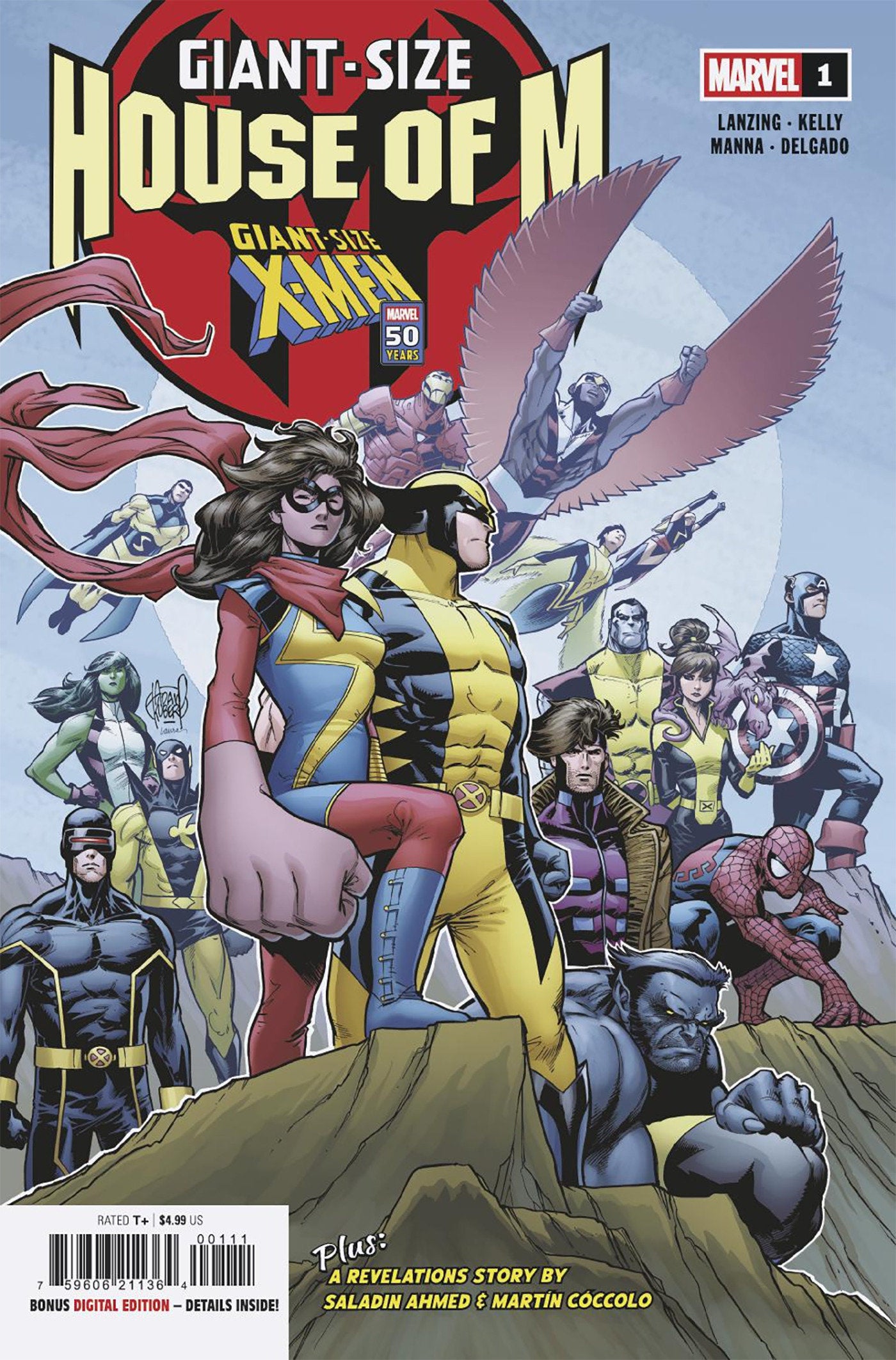 Comic book cover featuring characters from 'House of M' and 'X-Men'.