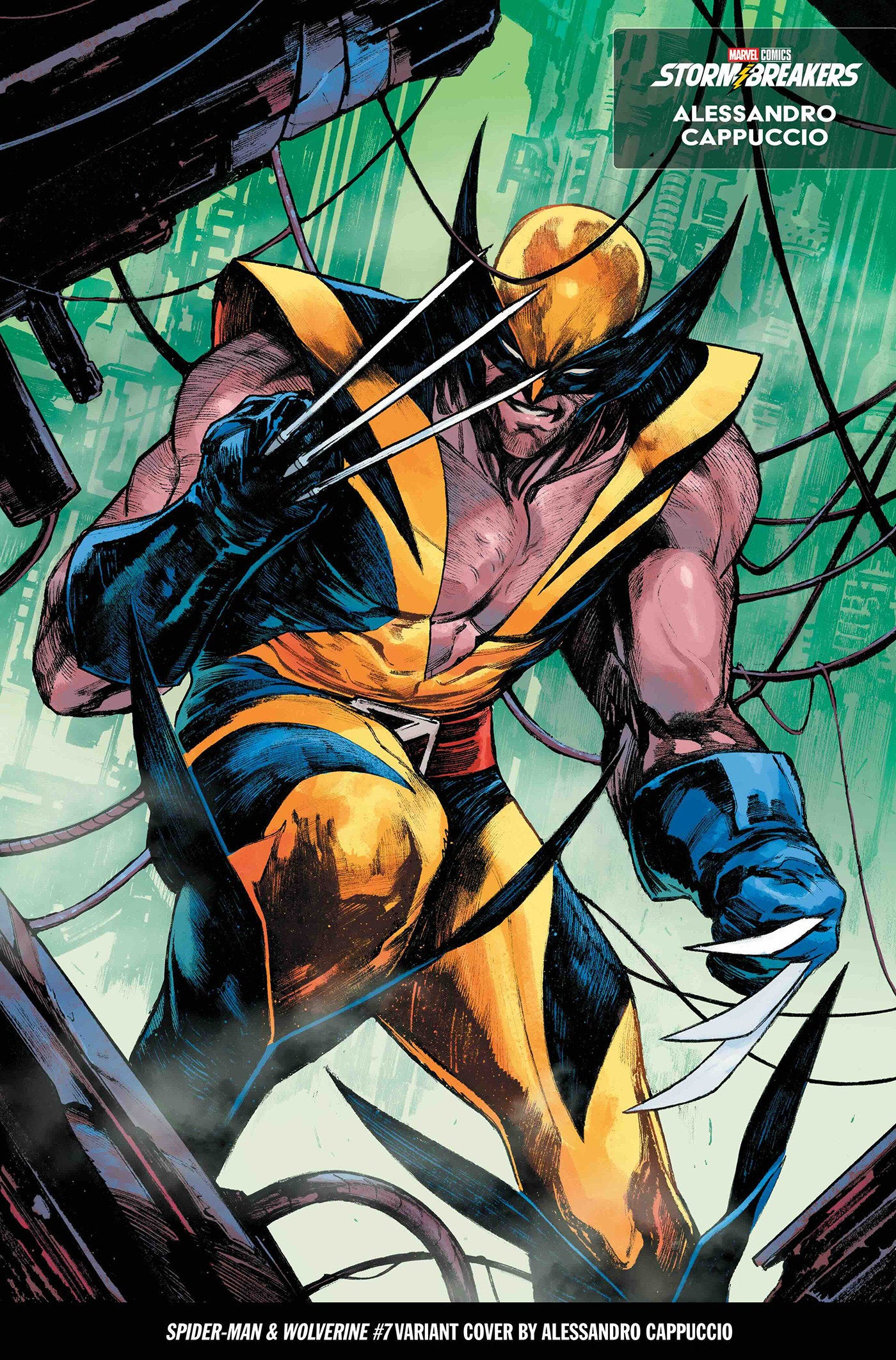 Comic book cover featuring Spider-Man and Wolverine with a dynamic pose.
