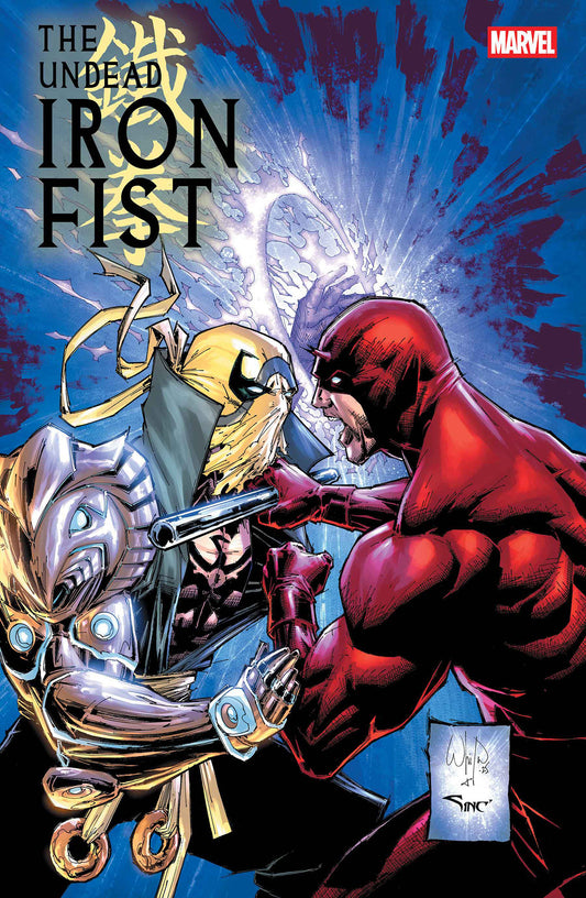 Comic book cover featuring Iron Fist in a dynamic pose with Marvel logo.