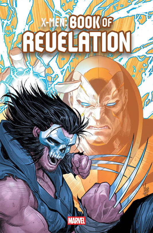 Comic book cover featuring two characters with a dynamic pose, one with black hair and the other with orange hair, on a blue and orange background.