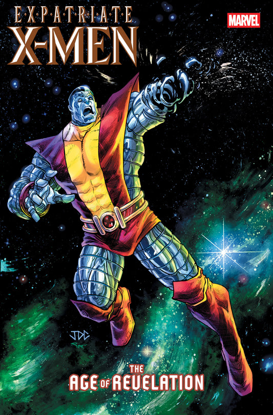 Comic book cover featuring a superhero in space with 'Marvel' logo.