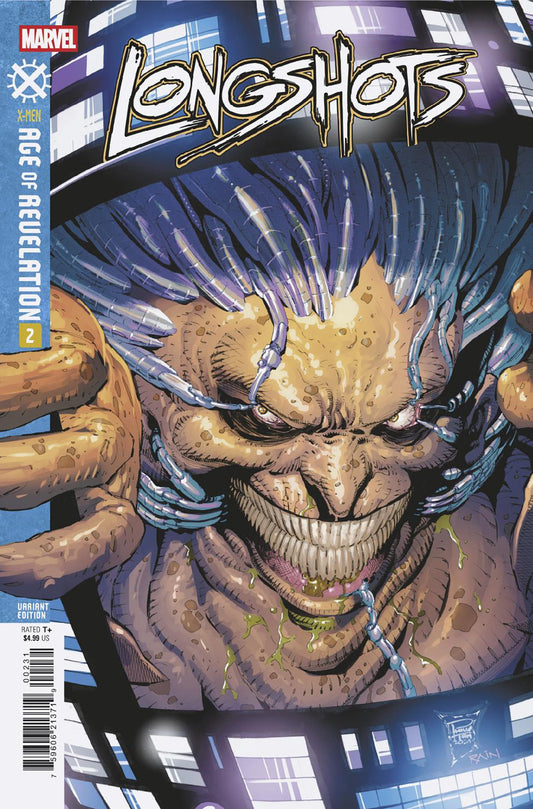 Comic book cover of 'Longshots' with a creature-like character on the cover.