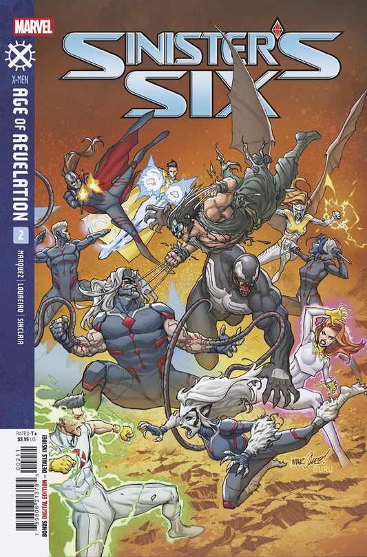 Comic book cover featuring the Sinister Six with Marvel logo