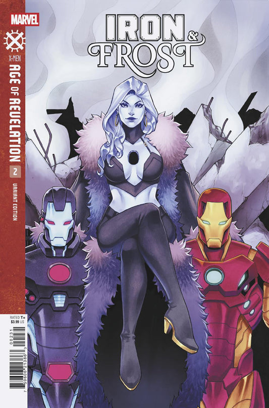 Comic book cover featuring Iron and Frost with Marvel logo