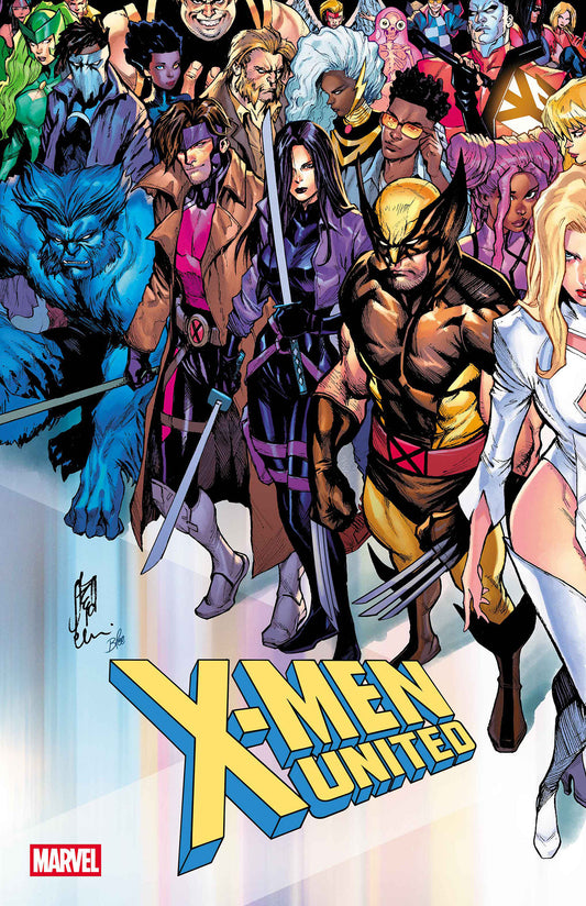 Comic book cover featuring X-Men characters with 'X-Men United' title