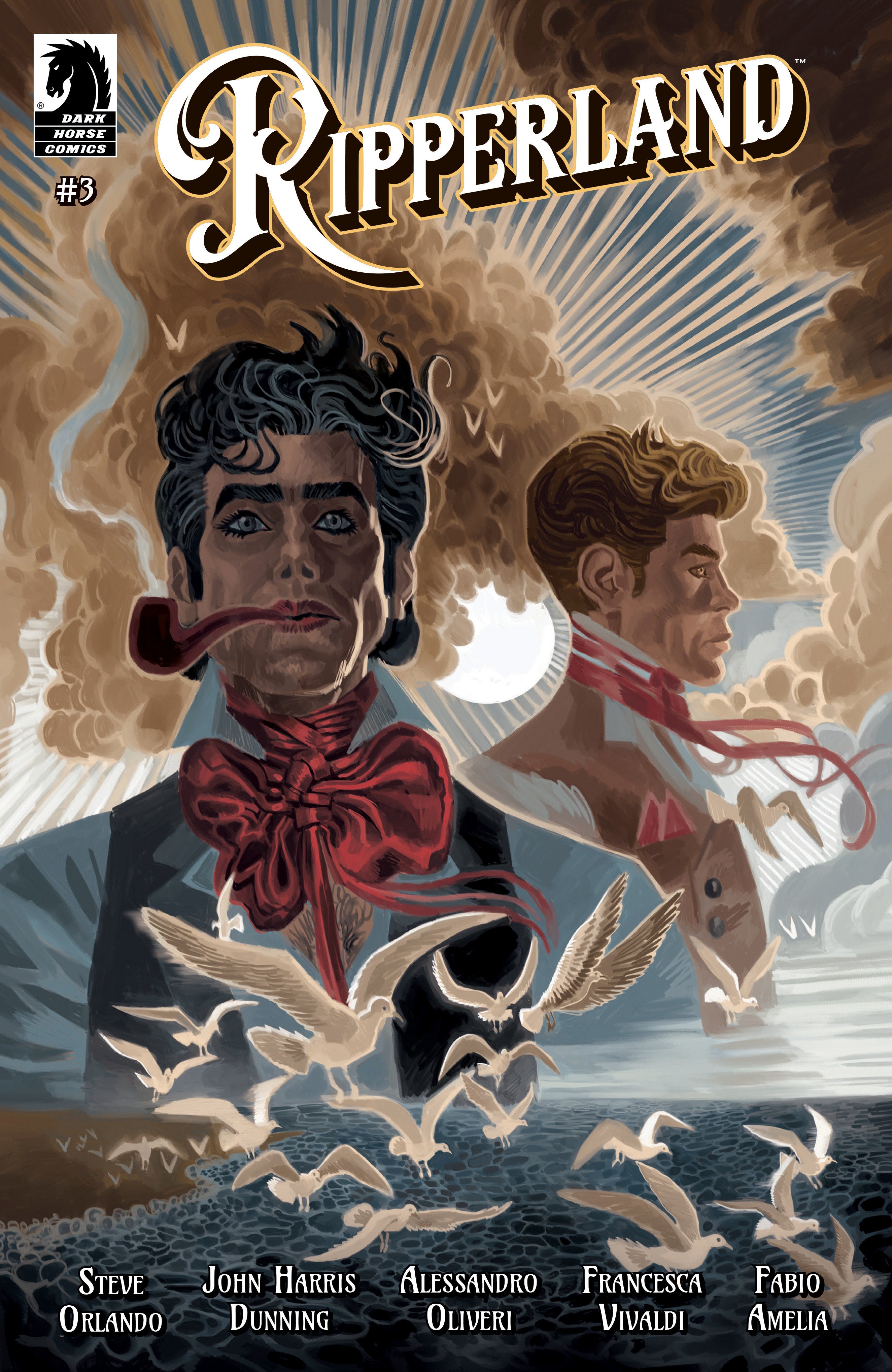 Comic book cover titled 'Ripperland' with two characters and birds in the foreground.