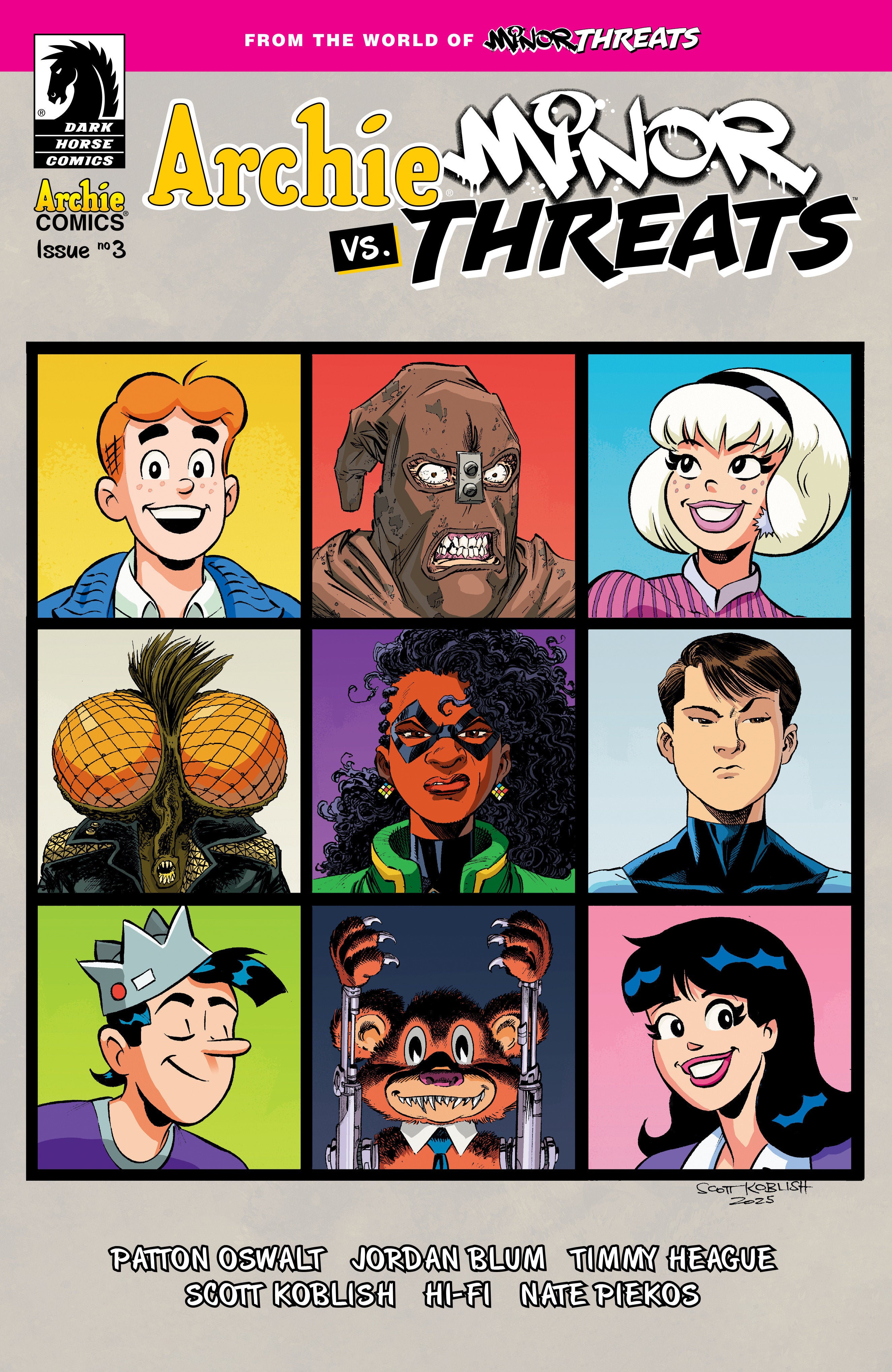 Archie Vs. Minor Threats (2025) #3B - Archie, artist: Scott Koblish, cover-artist: Scott Koblish, Minor Threats, New, Old, writer: Patton Oswalt