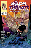 Comic book cover titled 'Minor Threats: The Last Devil Left Alive' with a character in a cityscape.