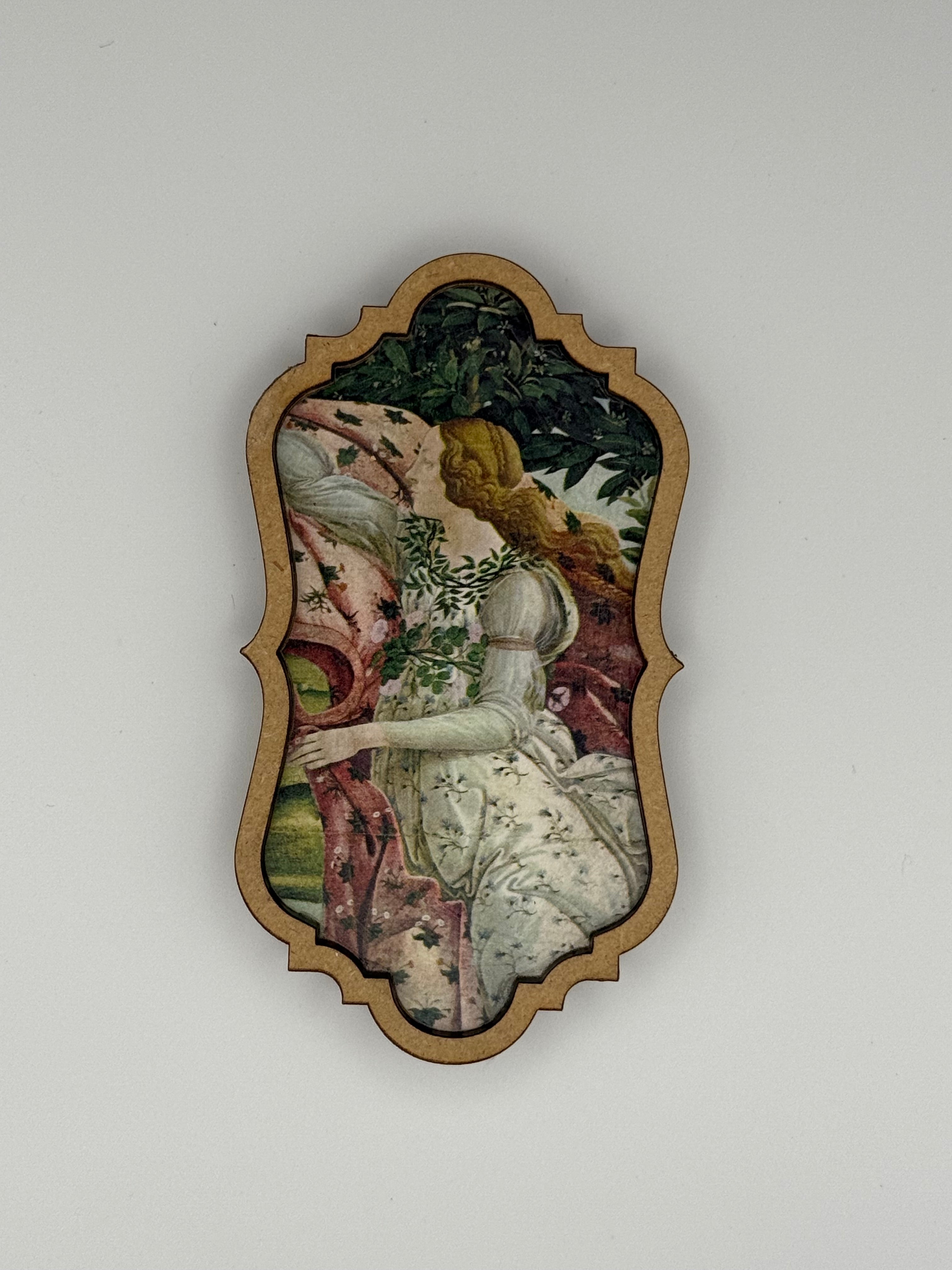 Renaissance Art Wooden Magnet Set of 3