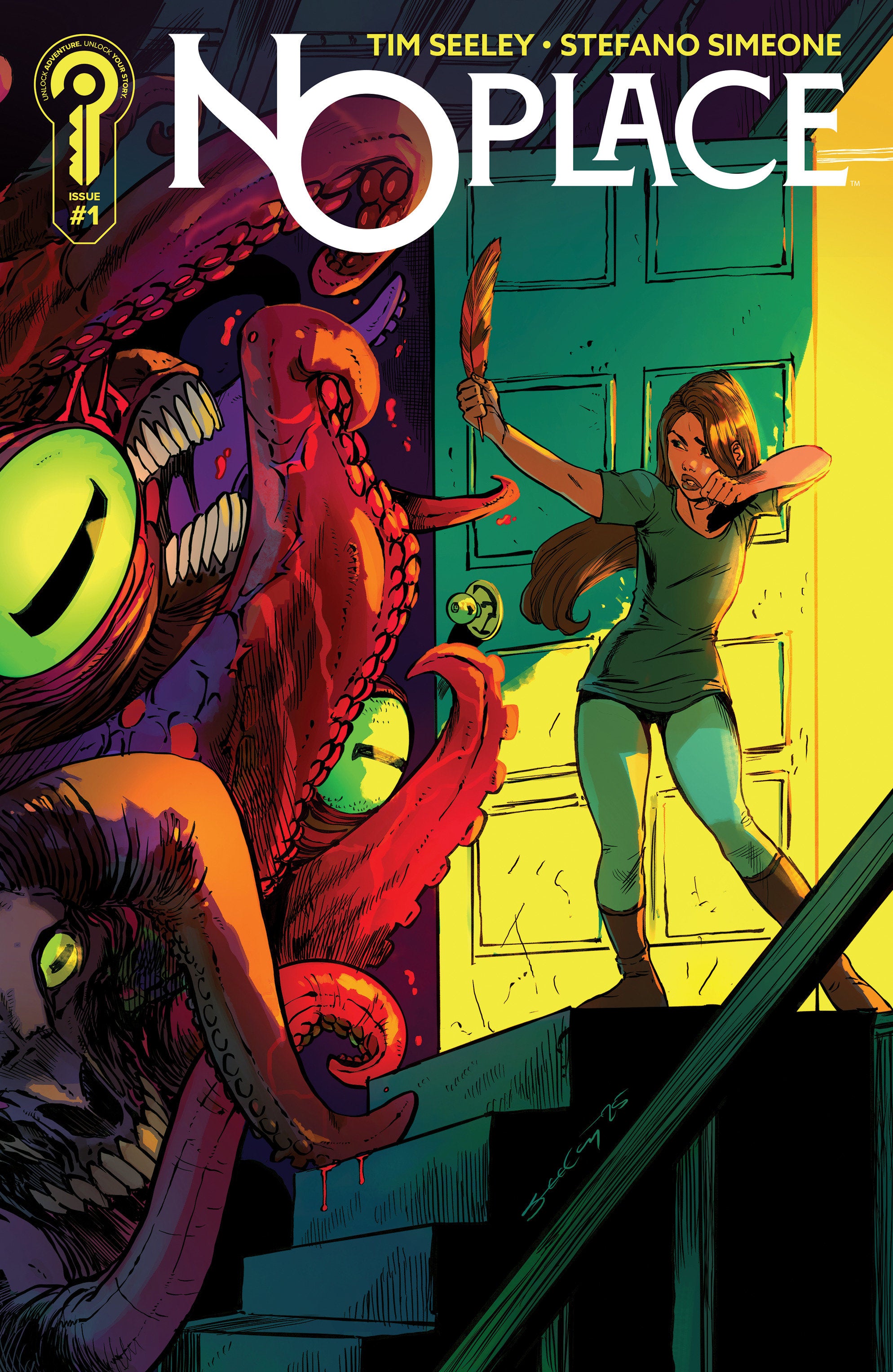 No Place (2025) #1B - artist: Stefano Simeone, cover-artist: Tim Seeley, New, Old, writer: Tim Seeley