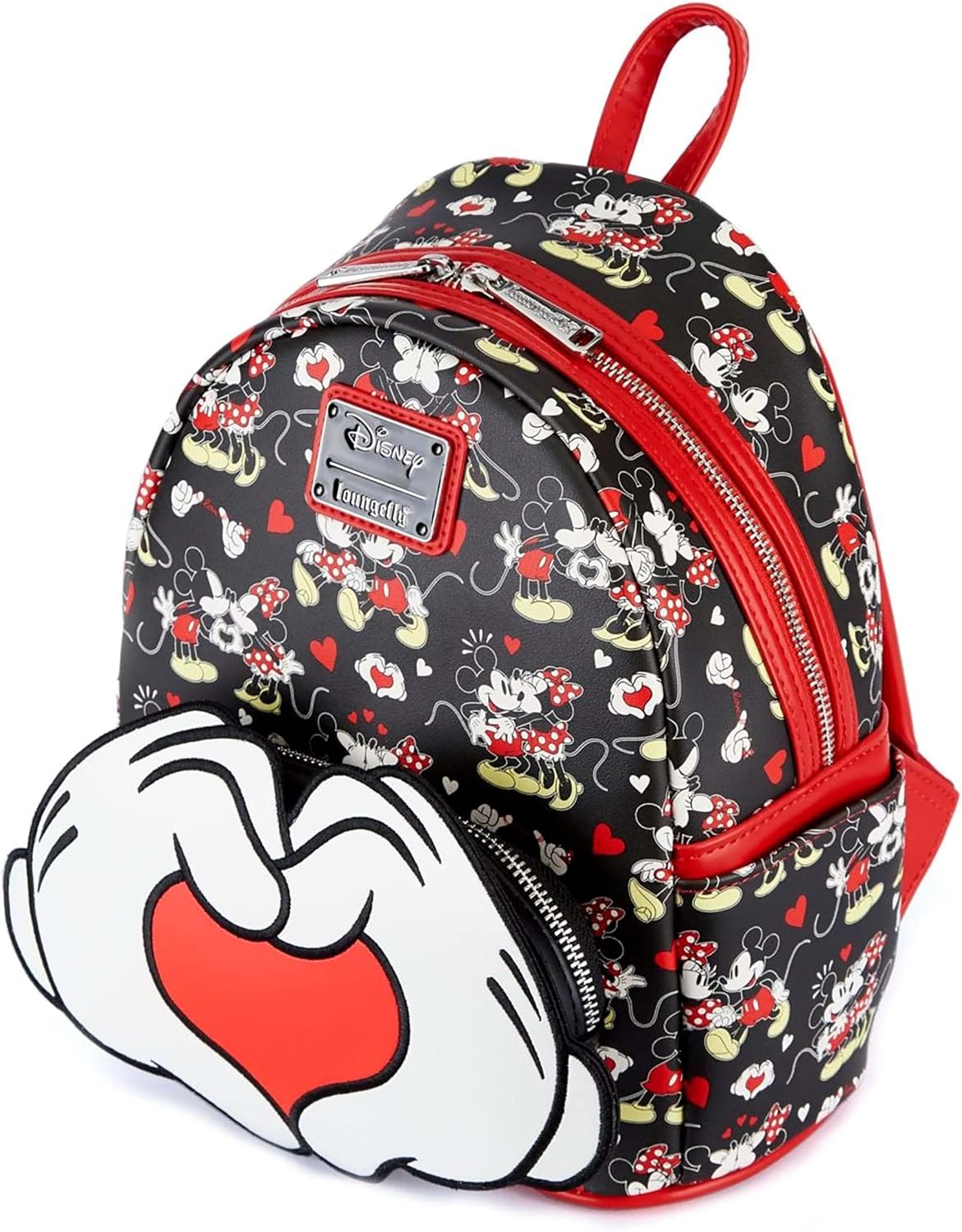 Loungefly Disney Mickey and Minnie Heart Hands Mini Backpack