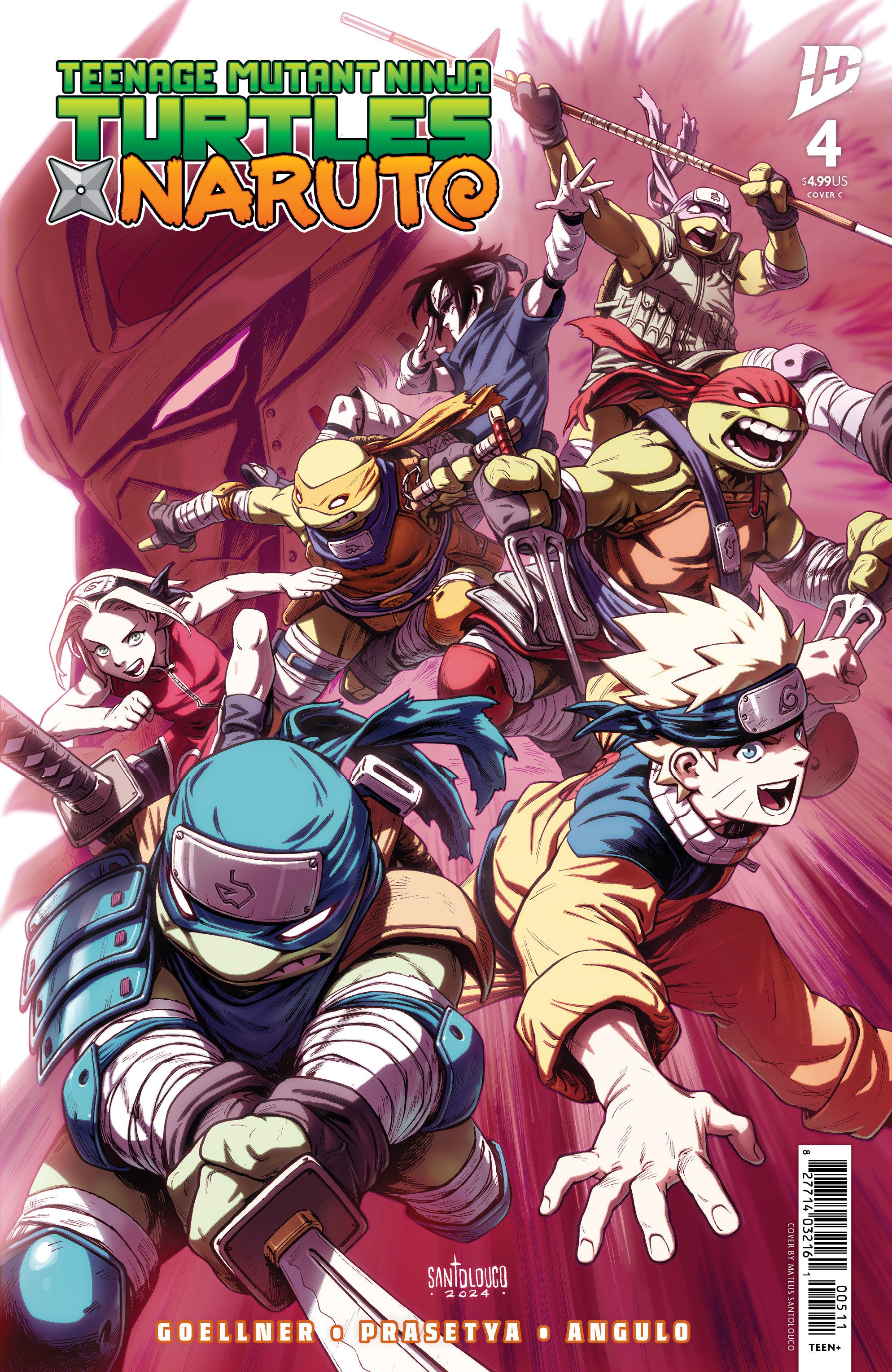 Teenage Mutant Ninja Turtles X Naruto #4 Variant C (Santolouco)