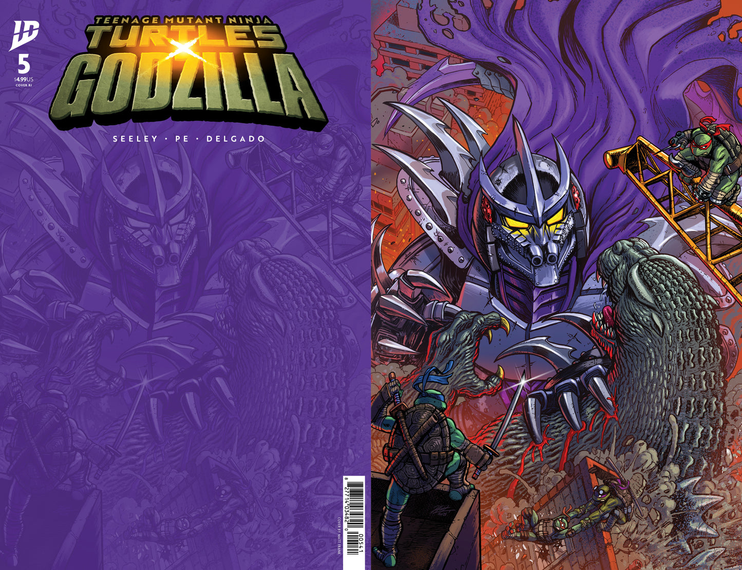 Teenage Mutant Ninja Turtles X Godzilla #5 Variant Ri (25) (Frank Full Art)