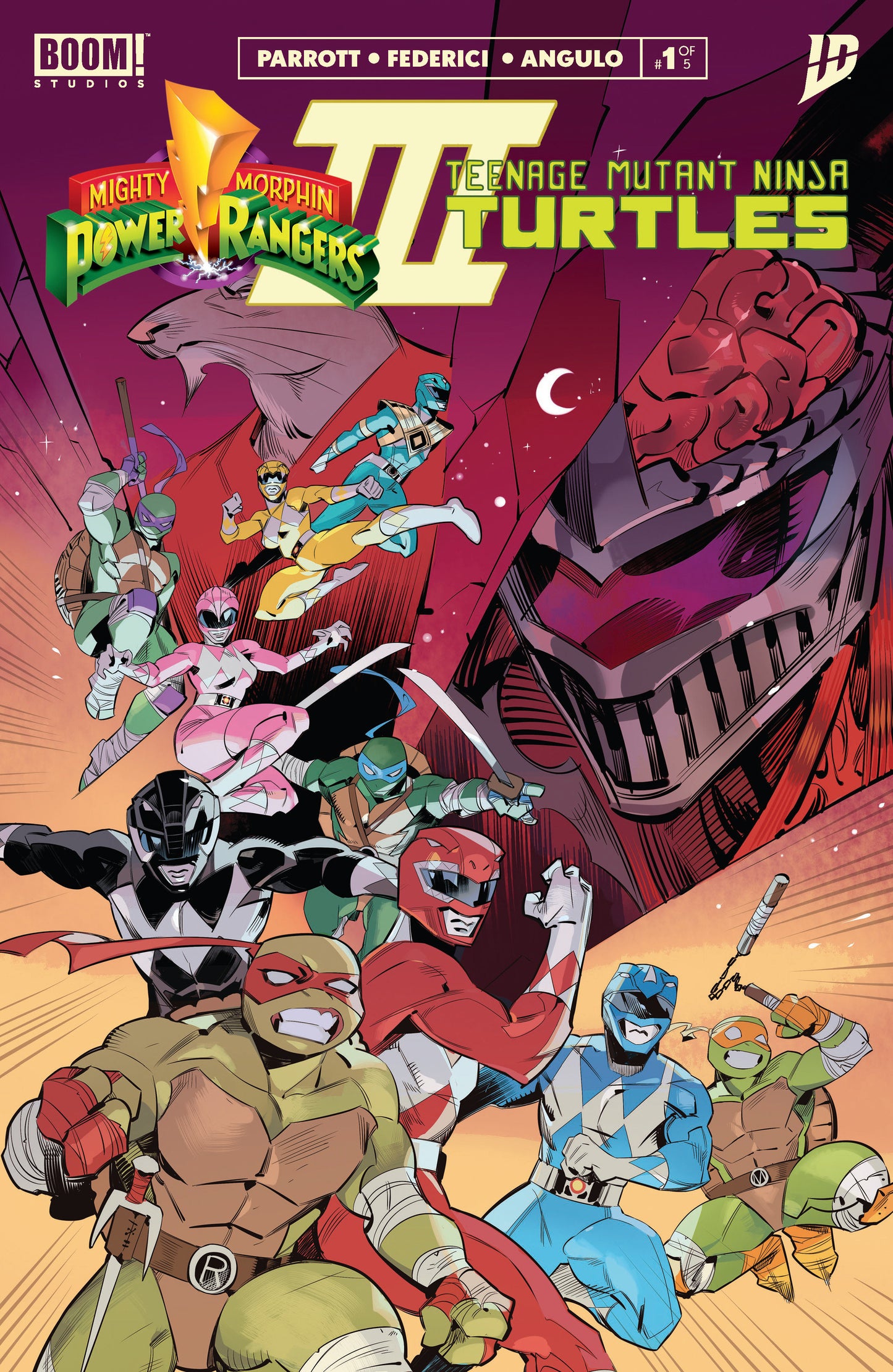 Mighty Morphin Power Rangers/ Teenage Mutant Ninja Turtles III #1 Zb 2nd Print (Dressed, Nishijima)