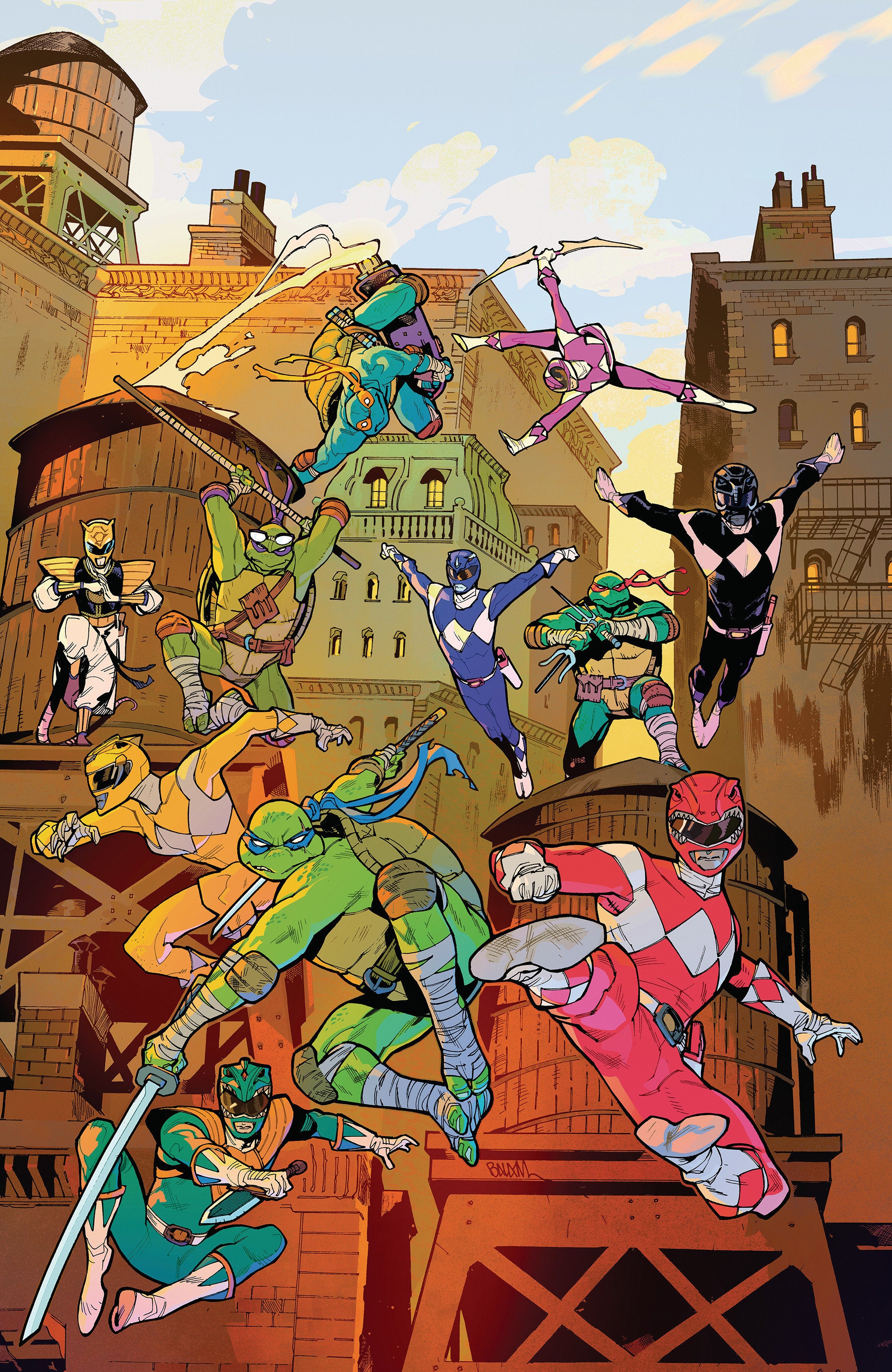 Mighty Morphin Power Rangers/Teenage Mutant Ninja Turtles III #5 F 1 in 25 Variant Edition (Full Art, Balam)