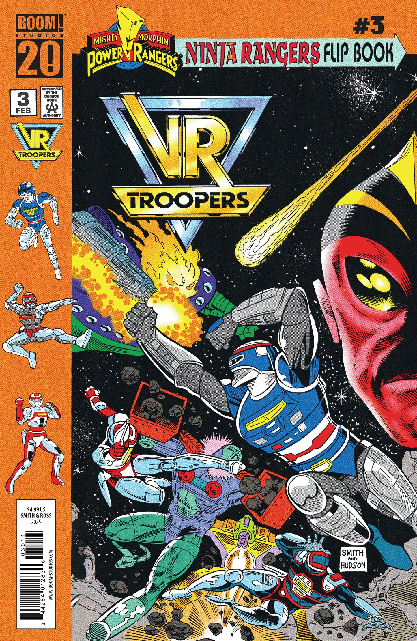 Comic book cover featuring VR Troopers with action poses and vibrant colors.