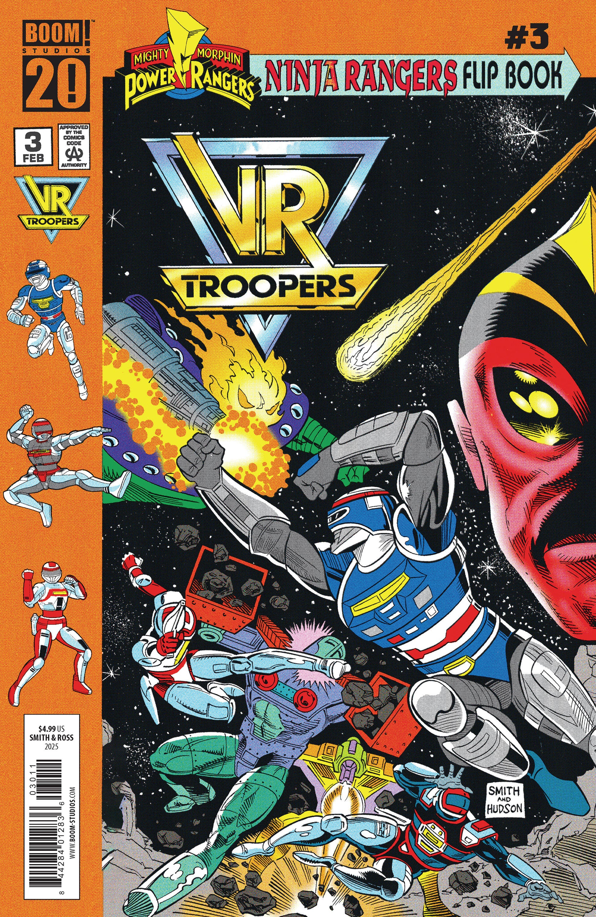 Comic book cover featuring VR Troopers with action poses and vibrant colors.