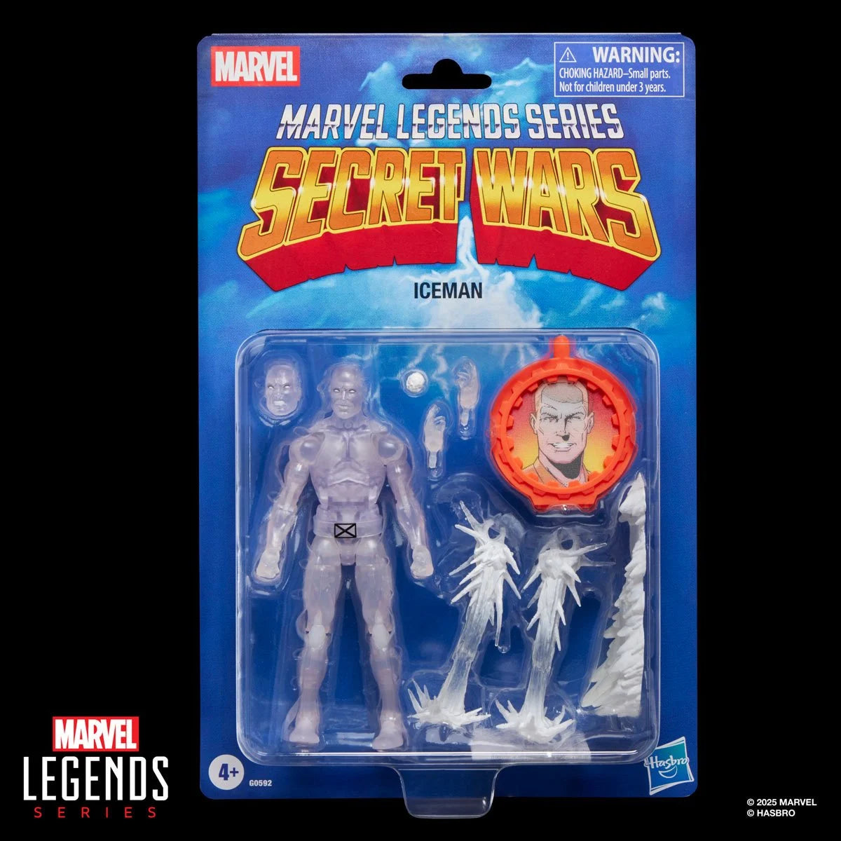 Marvel Legends Series Secret Wars Iceman action figure packaging