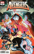 Comic book cover featuring superhero characters with 'The Avengers' title