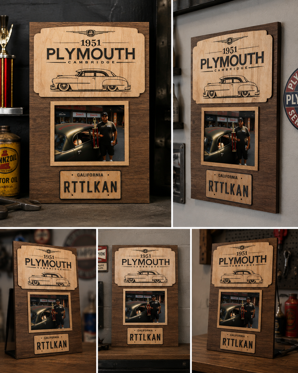 Personalized Classic Car Photo Plaque