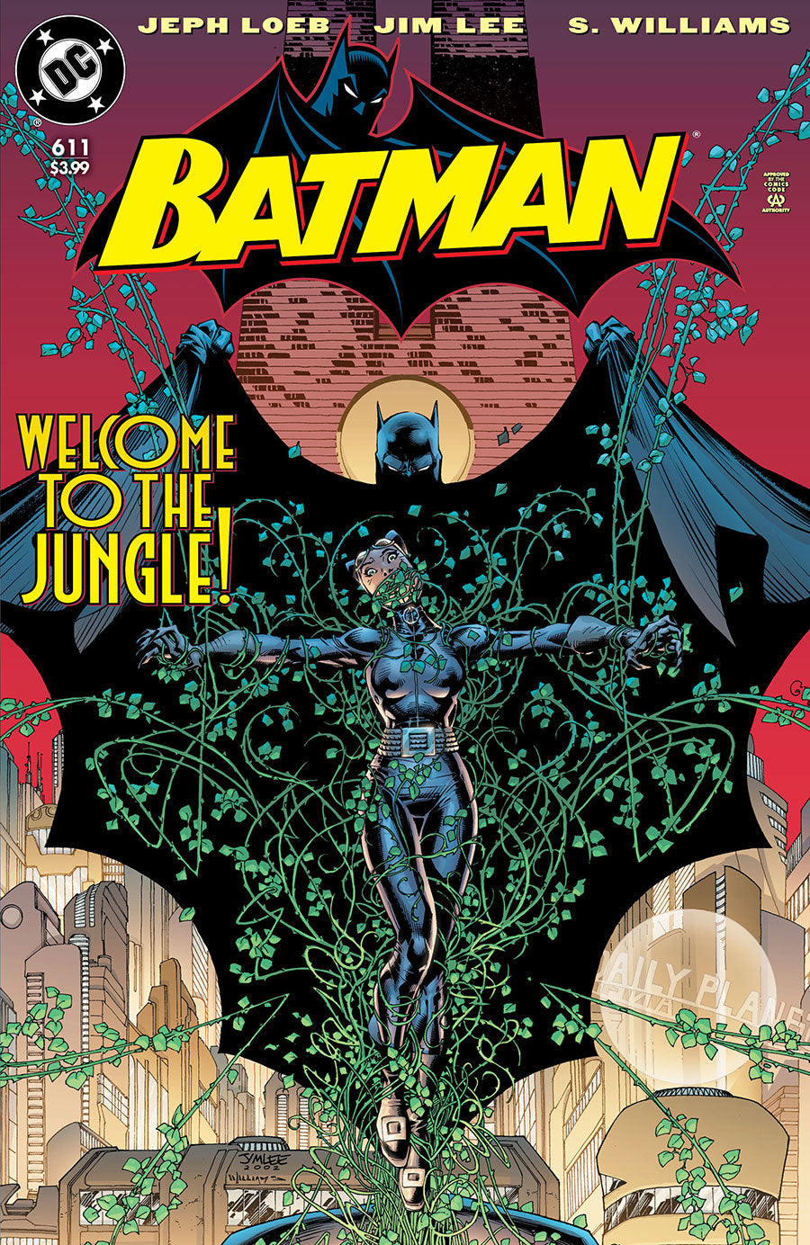 Comic book cover featuring Batman with text 'Welcome to the Jungle!' and DC logo.