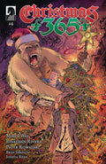 Comic book cover titled 'Christmas 365' with a bear and people around a Christmas tree.