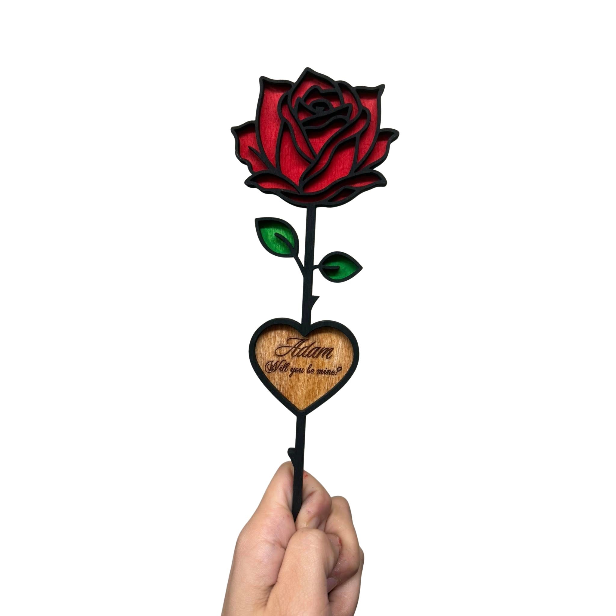 Personalized Rose Keepsake