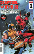 Comic book cover featuring Deadpool and Wolverine with a dynamic pose.