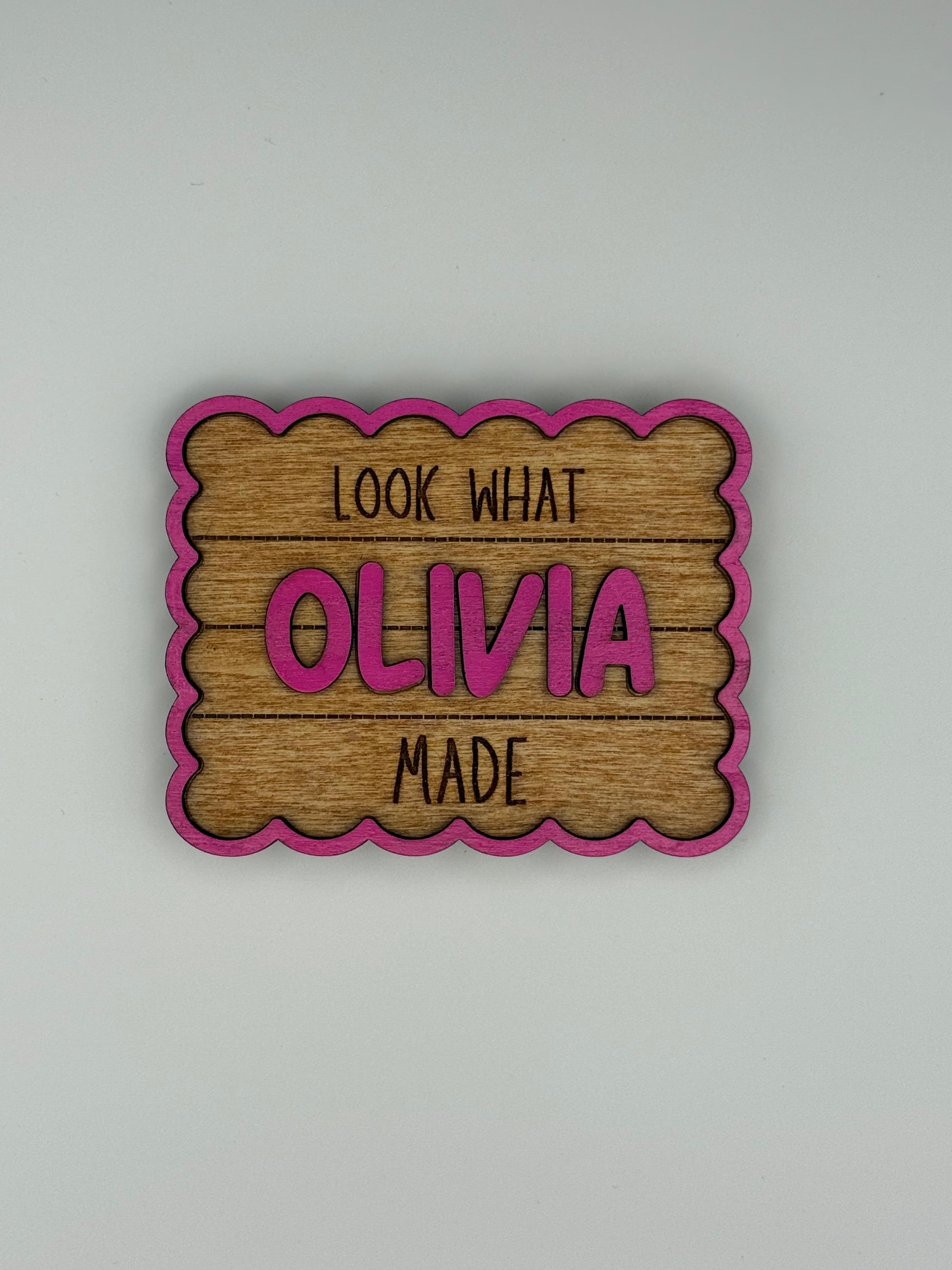 Look What I Made! Personalized Wood Name Magnets