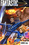 Marvel's Fantastic Four Variant Edition #30 comic book cover featuring Mr. Fantastic, Invisible Woman, and The Thing in an action scene with fiery explosions and the Marvel logo at the bottom.