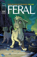Comic book cover for Feral #11, featuring illustrated cat characters in a dark outdoor scene with the title FERAL in large white letters at the top and Image branding in the upper left.